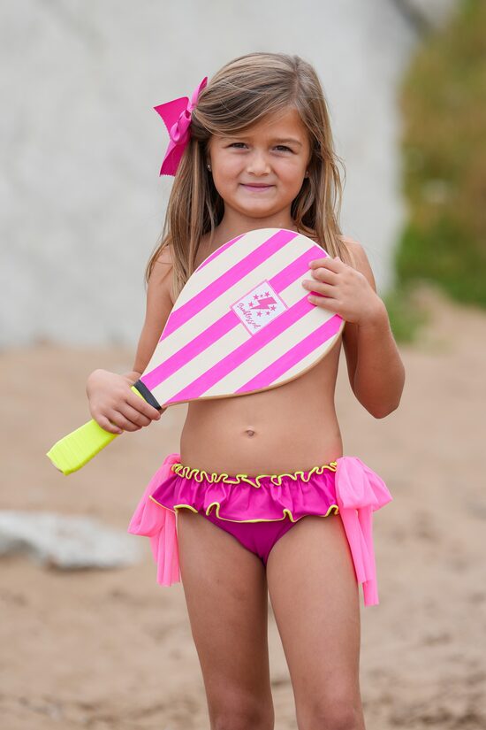 Culetín con volante y lazos de tul Pinki