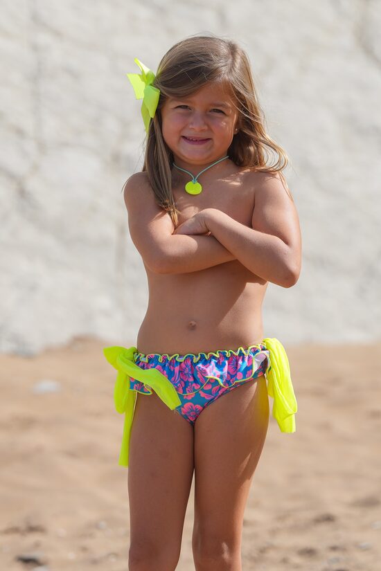 Culetín con volante y lazos de tul Coralí