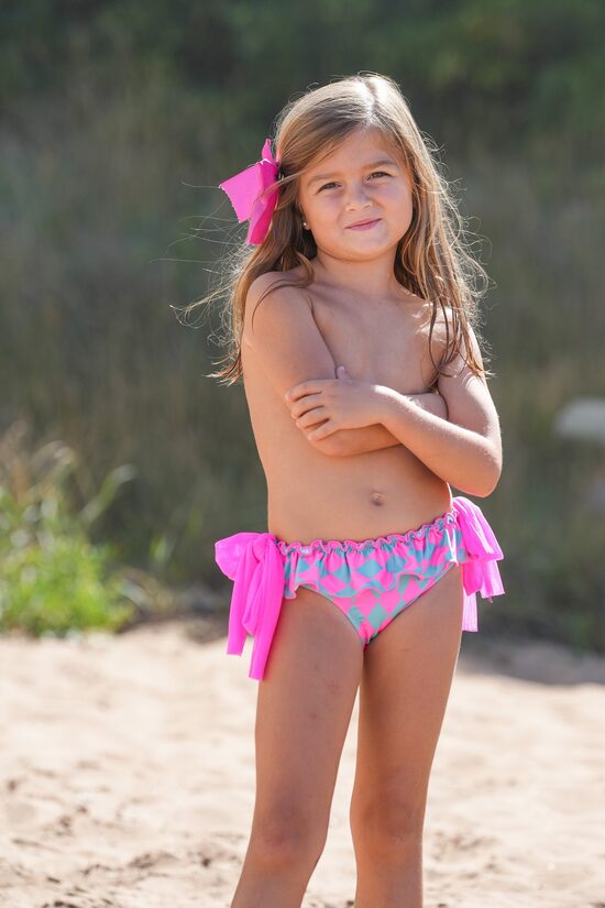 Culetín con volante y lazos de tul Diamond Green