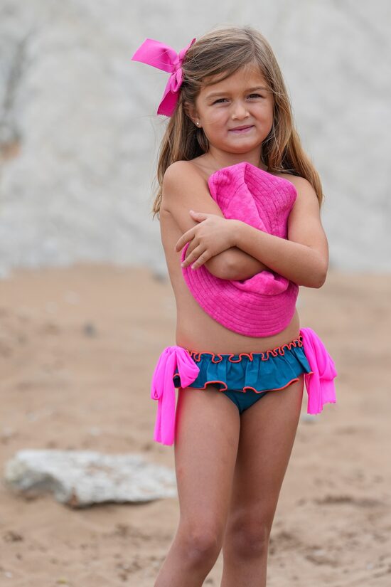 Culetín con volante y lazos de tul Ola